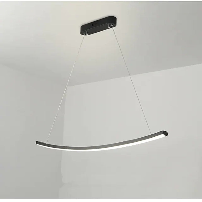 Arisha Moderna Lineal Metal/Sílice Lámpara Colgante Negra