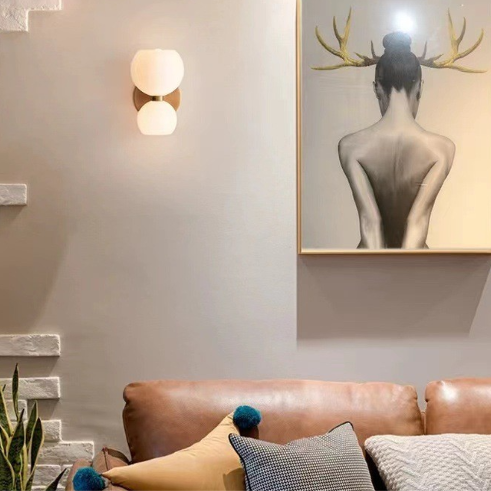 Valentina Modernas Aplique De Pared Interior Metal/Vidrio Blanco Salón
