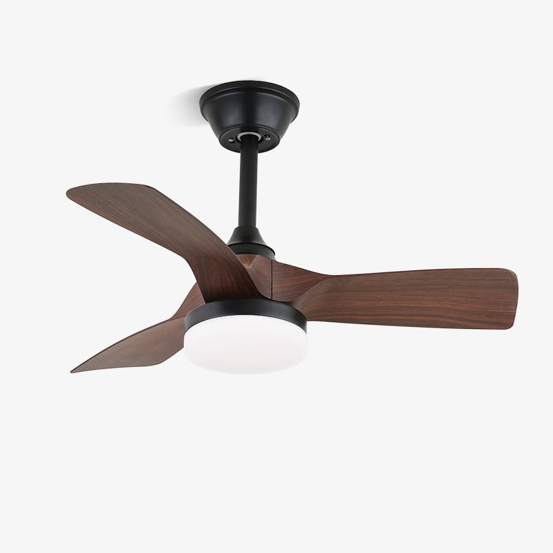 Ventilador de Techo Arden Minimalista de Madera Negra con Luz