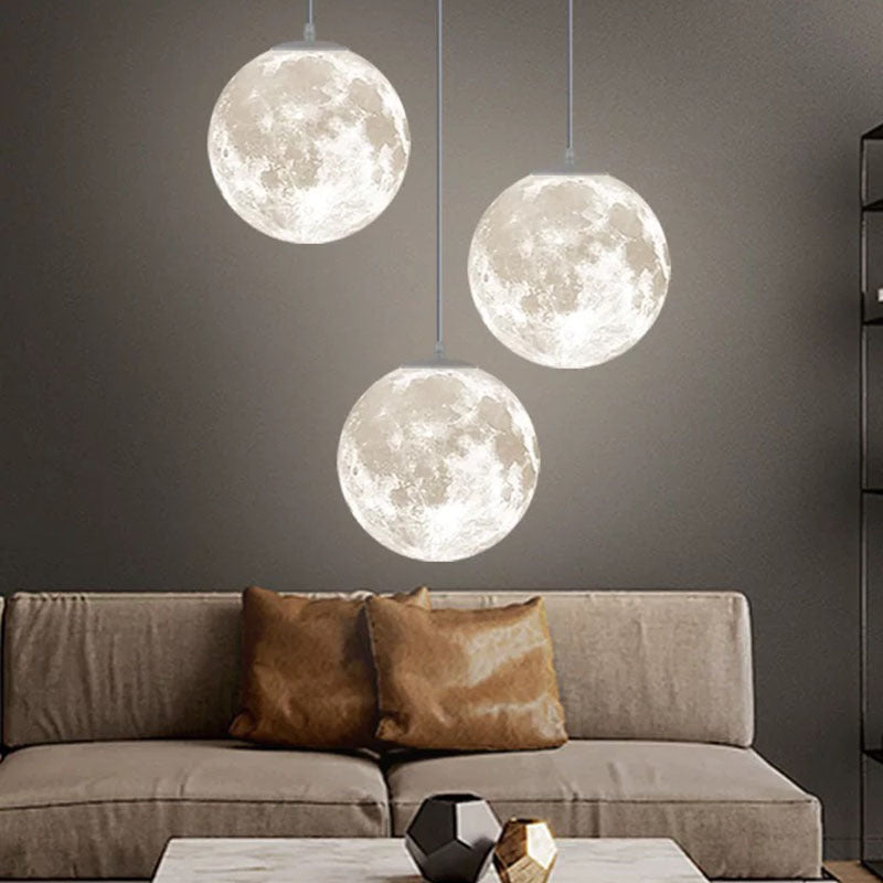 Modern Sencillez Esfera Metal/Acrílico Lámpara Colgante Blanca