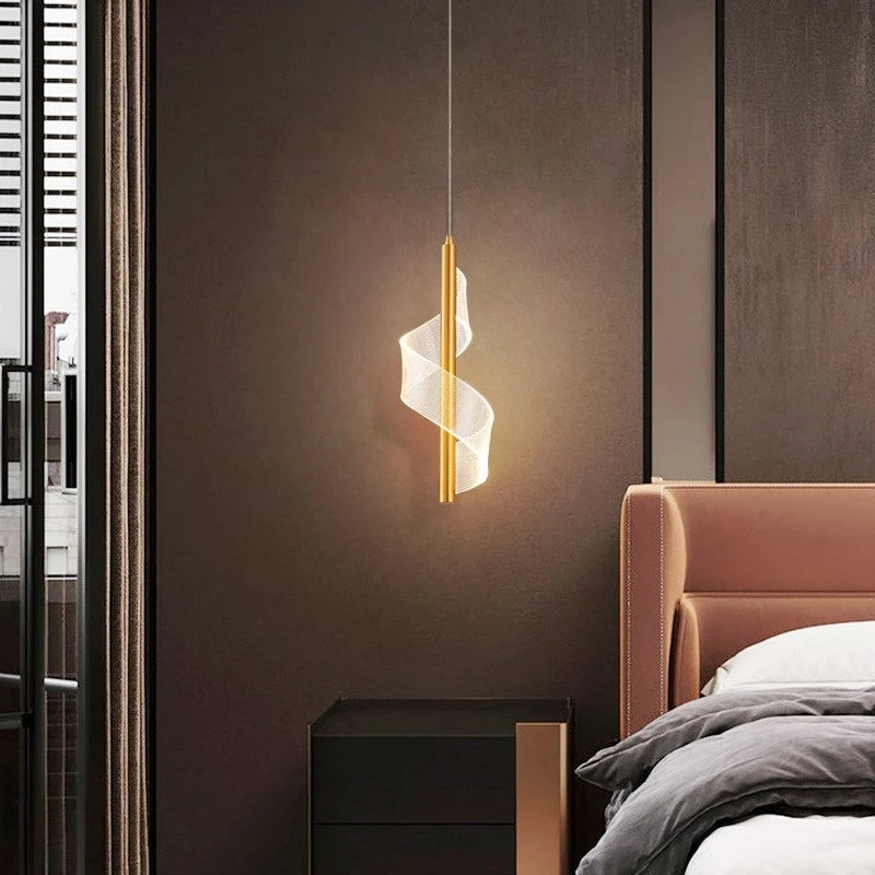 Arisha Nordica Lineal Metal/Acrílico Lámpara Colgante Oro