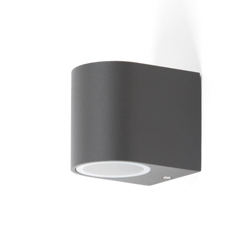 Ray Minimalista Rectangular Metal/Vidrio Aplique de Pared Negro