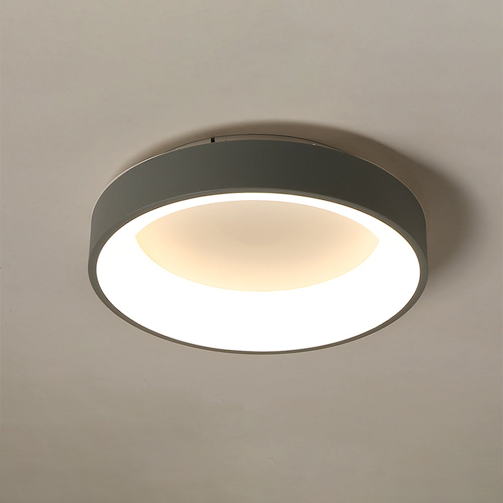 Arisha Moderna Redonda Metal LED Lámpara de Techo Blanca/Gris