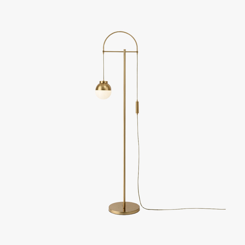 Mira Moderna MInimalista Metal/Vidrio Lámpara de Pie Dorada