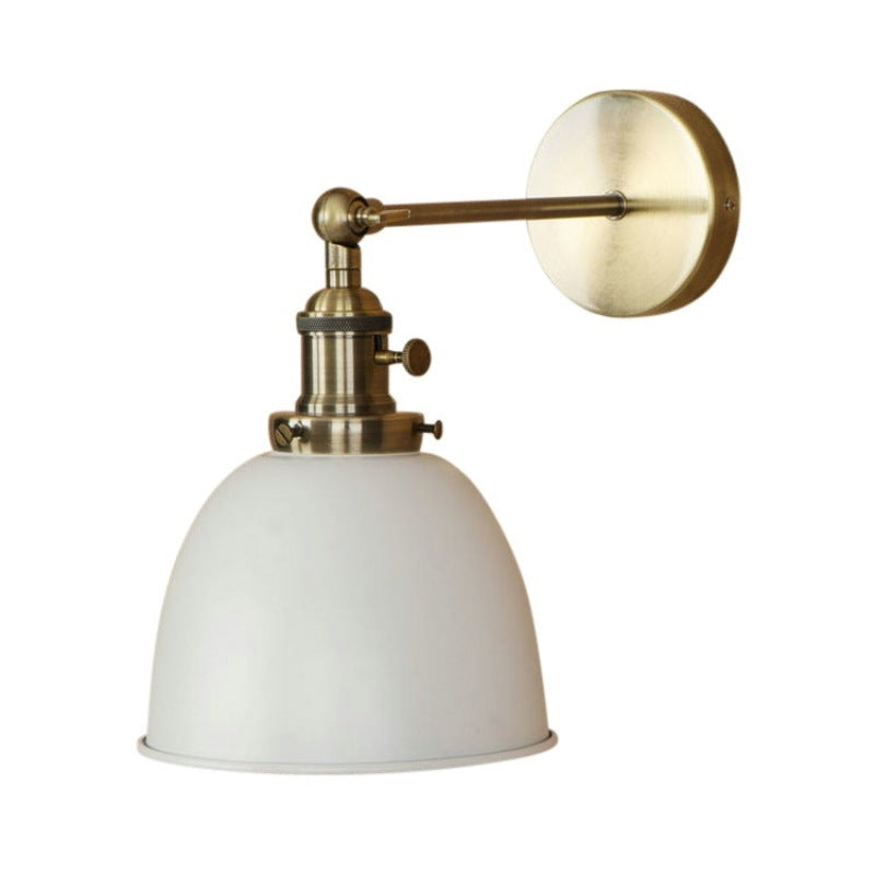 Epoch Vintage Domo Metal LED Aplique de Pared Negro/Blanco/Gris