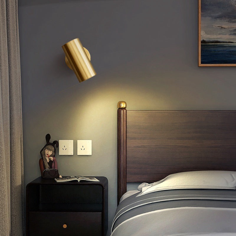 Arisha Moderno Cilíndrico Metal Aplique de Pared Dorado/Negro