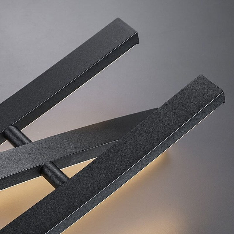 Arisha Metal Lineal Moderna Lámpara Colgante Negra