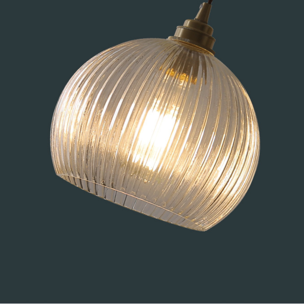 Valentina Minimalista Esfera Metal/Vidrio LED Lámpara colgante Blanco/Transparente