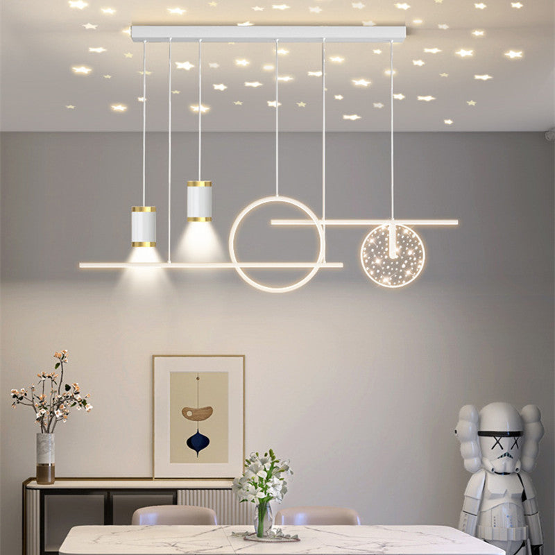 Arisha Moderna LED Estrella Metal Lámpara Colgante Negra/Blanca/Dorada