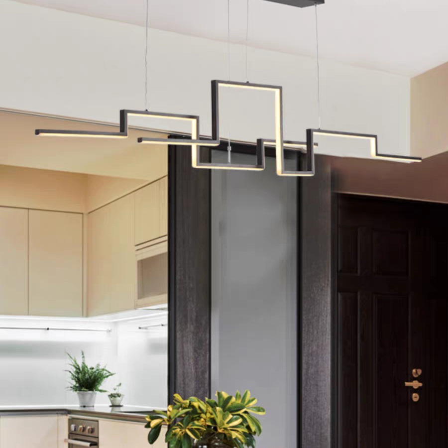 Arisha Moderna Lineal Metal/Acrílico Lámpara Colgante Dorada