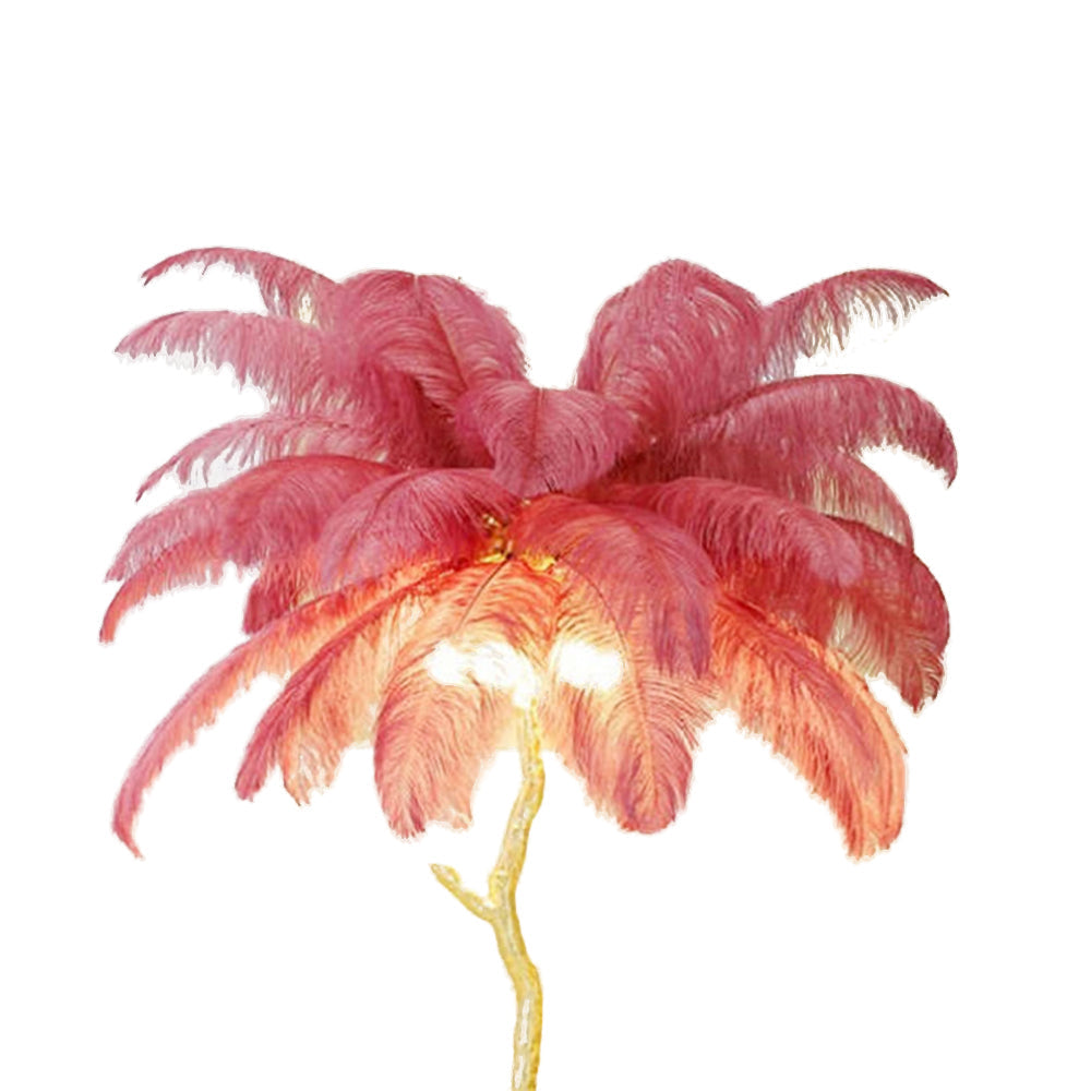 O'Moore Luxury Árbol Pluma/Resina Lámpara de Pie/Mesa