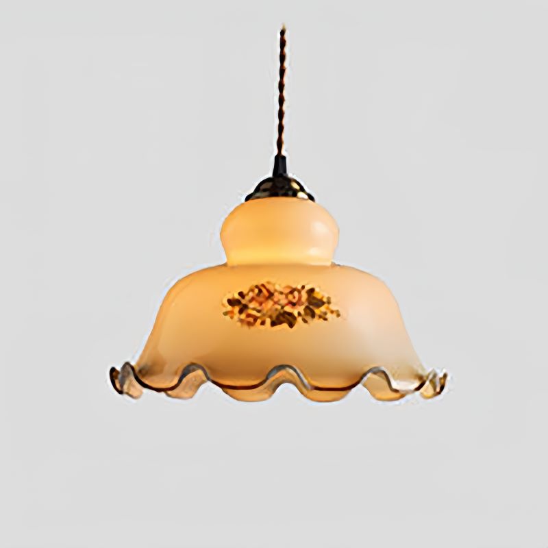 Valentina Moderna Flor Metal/Vidrio Lámpara Colgante Dormitorio/ Estudio