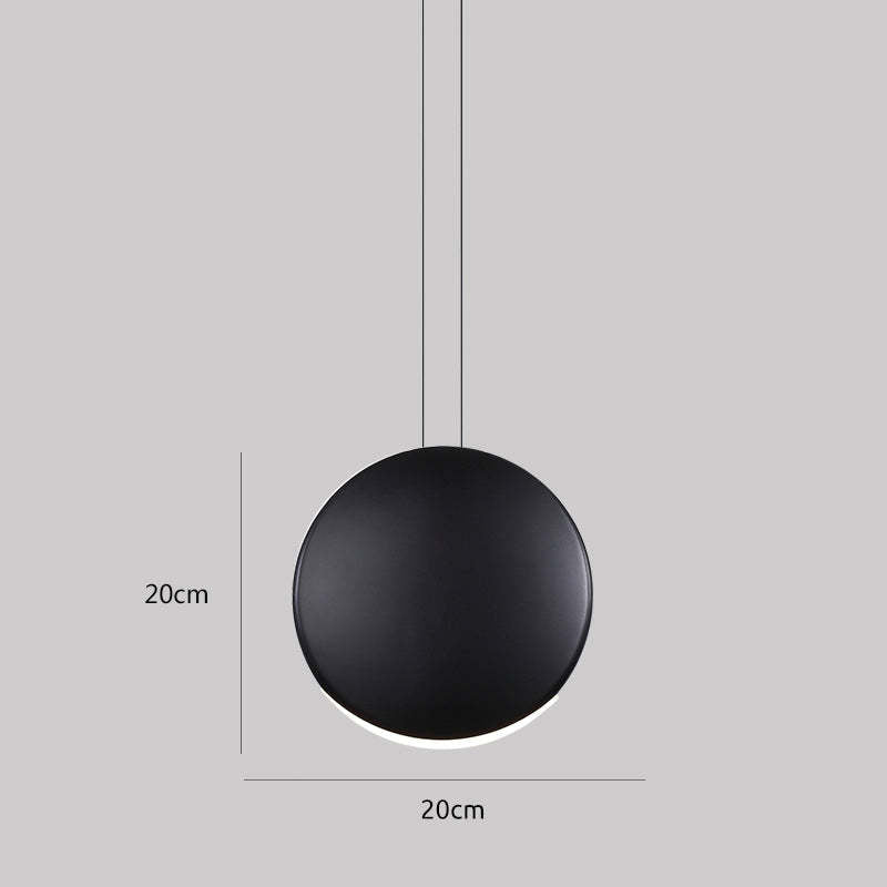 Arisha Minimalista Orbicular Metal Lámpara Colgante Blanca