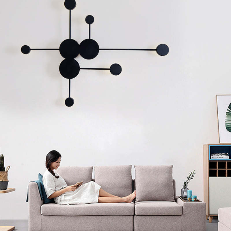 Arisha Moderno Multiple Metal Aplique de Pared Negro