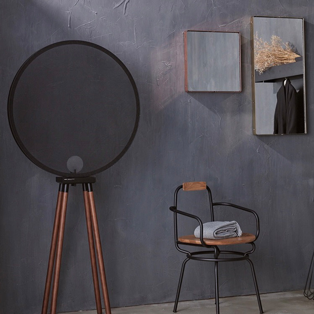 Mira Lámpara de Pie Metal/Madera Moderna Diseño Negra
