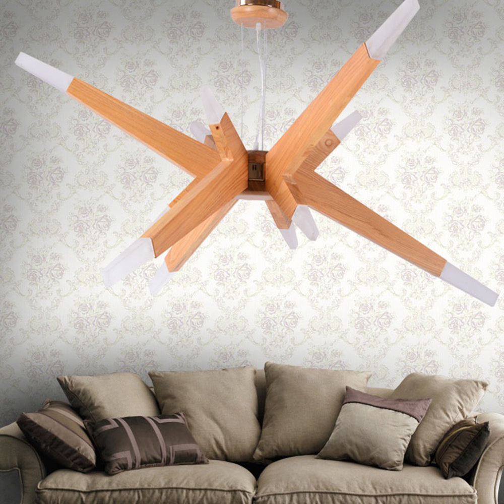 Arisha Moderna Diseño Irregular Madera Lámpara Colgante Madera