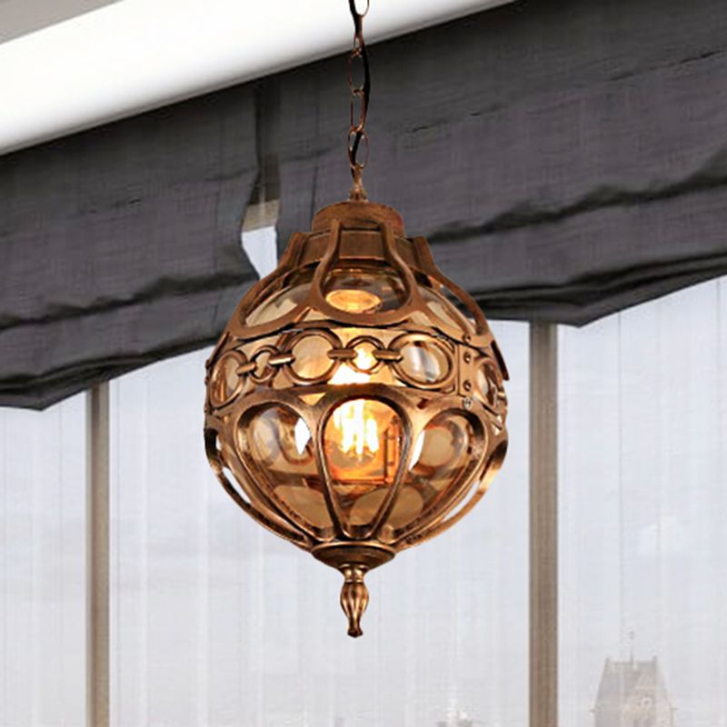 Silva Loft Sphere Lámpara Colgante Vintage Farmhouse Negro/Bronce Comedor
