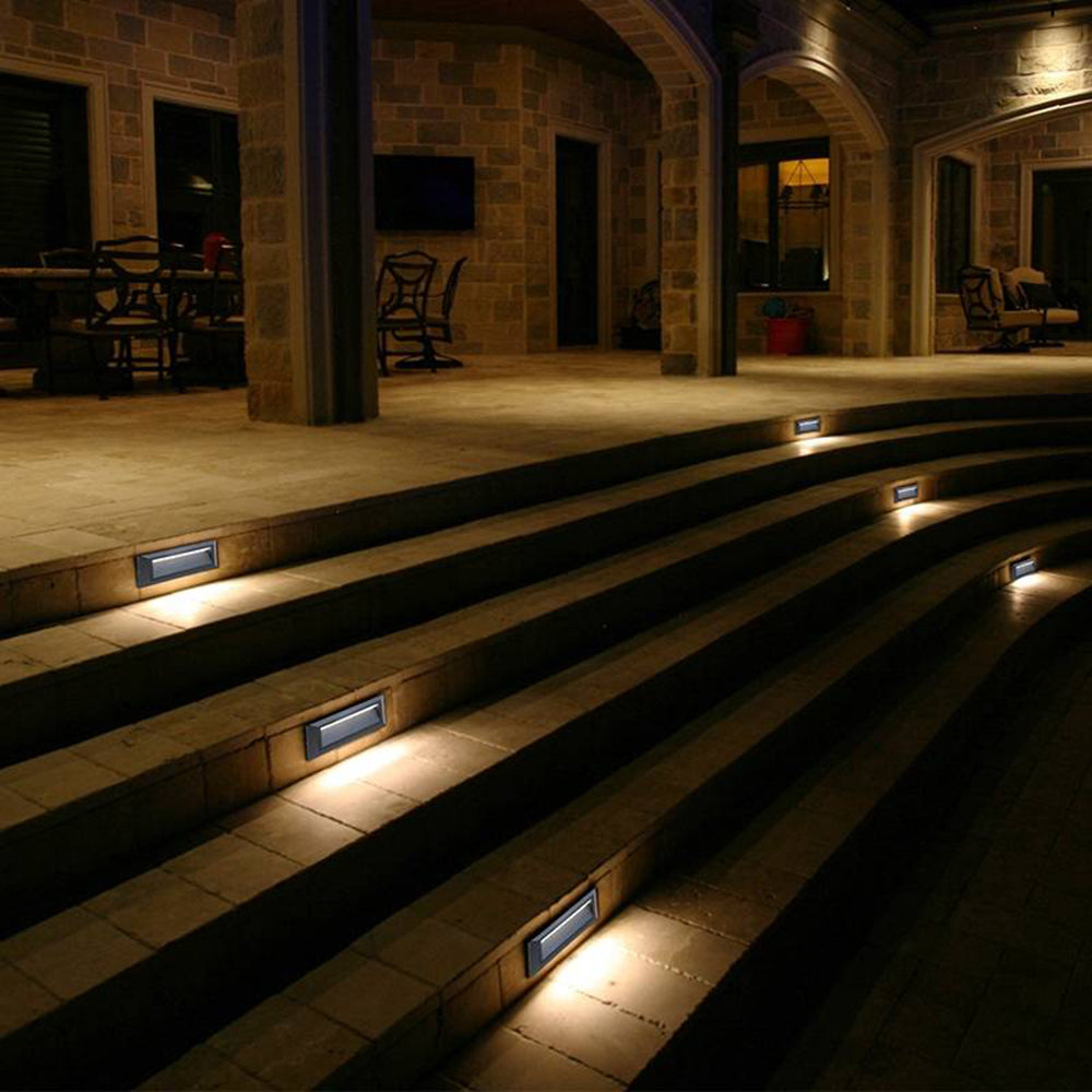 Ray Moderna Rectangular Metal Lámpara Exrerior Jardín