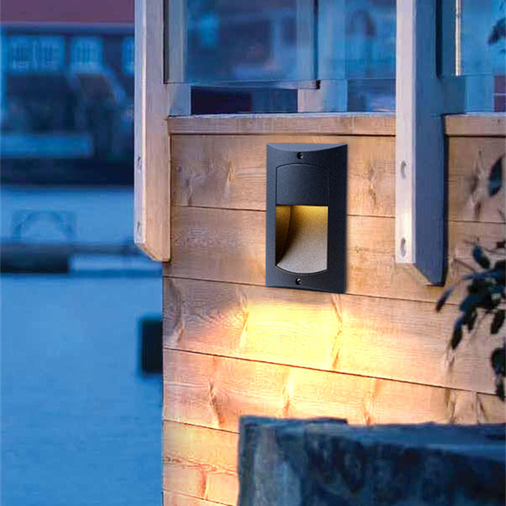 Ray Moderno Rectangular Metal Acrílico Aplique Eexterior