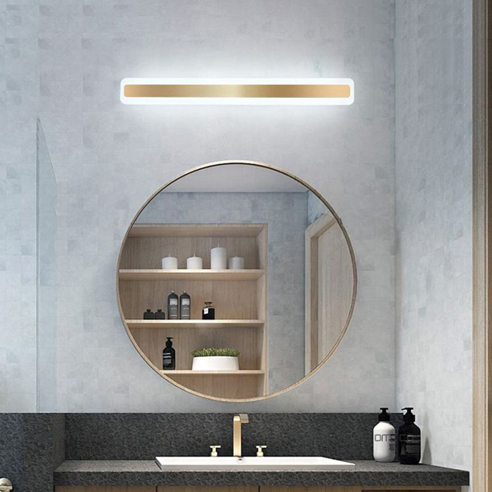 Arisha Moderno Rectangular Metal/Acrílico Aplique de Pared Dorado