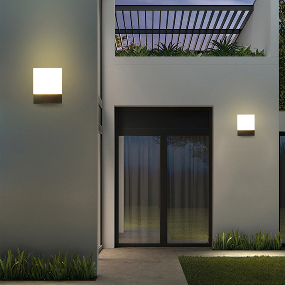 Ray Moderno Rectangular Metal Acrílico Aplique Exterior