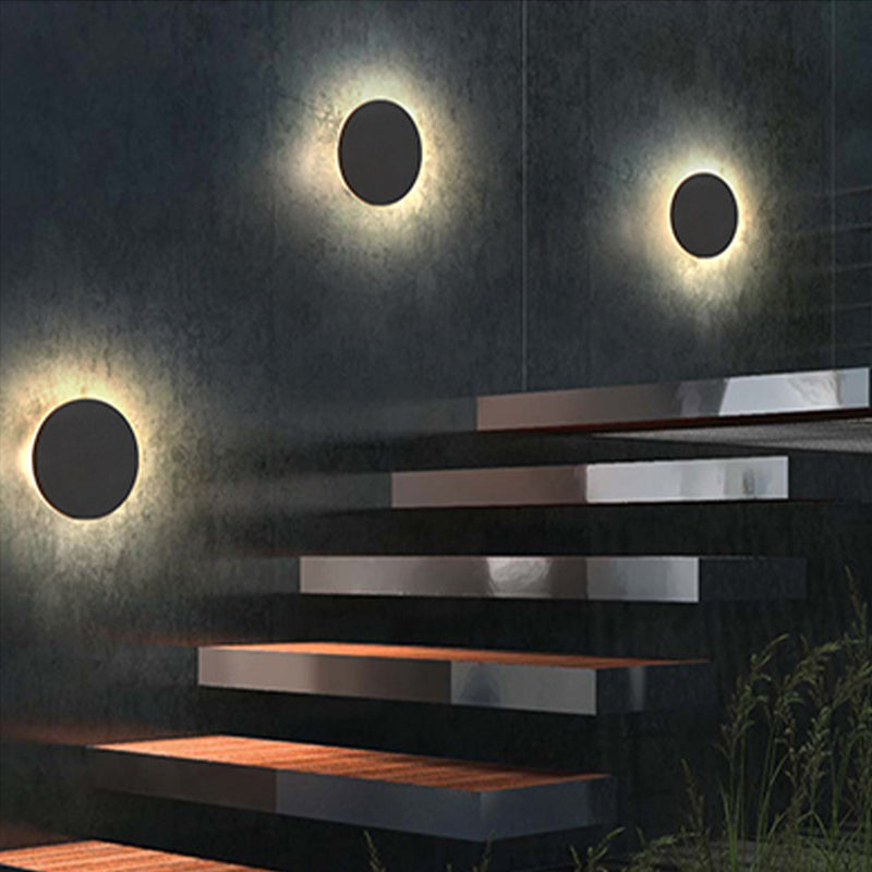 Ray Minimalista Moderno Redondo/Cuadrado Metal LED Aplique de Pared