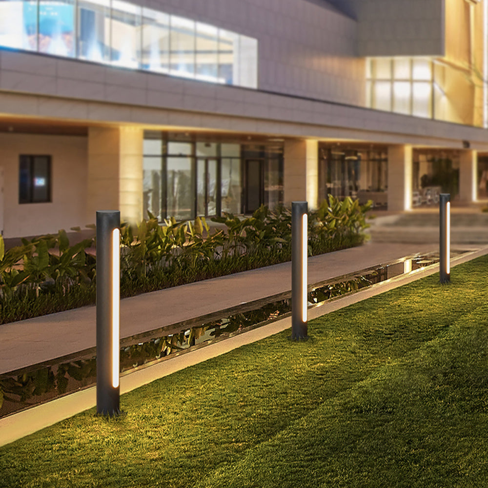 Ray Moderno Lámpara De Pie Exterior Cilíndrica Metal Patio