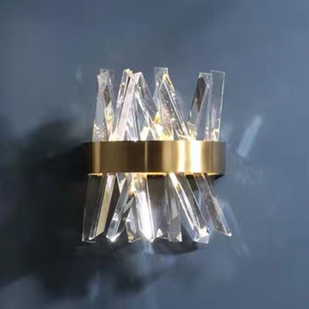 Kristy Lujo Decorativo Metal/Cristal LED Aplique de Pared Dorado