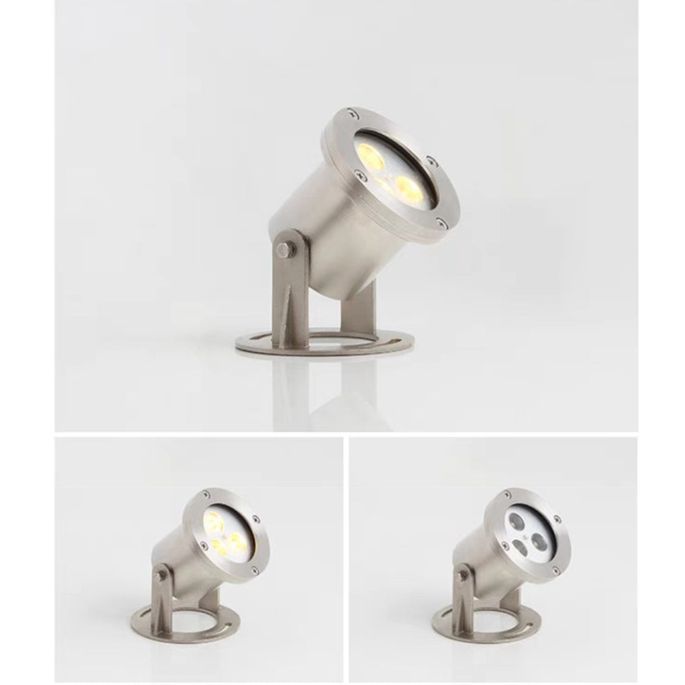 Ray Moderna Foco Metal/Vidrio Lámpara Exterior, Plateado