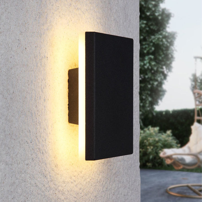 Ray Minimalista Moderno Redondo/Cuadrado Metal LED Aplique de Pared
