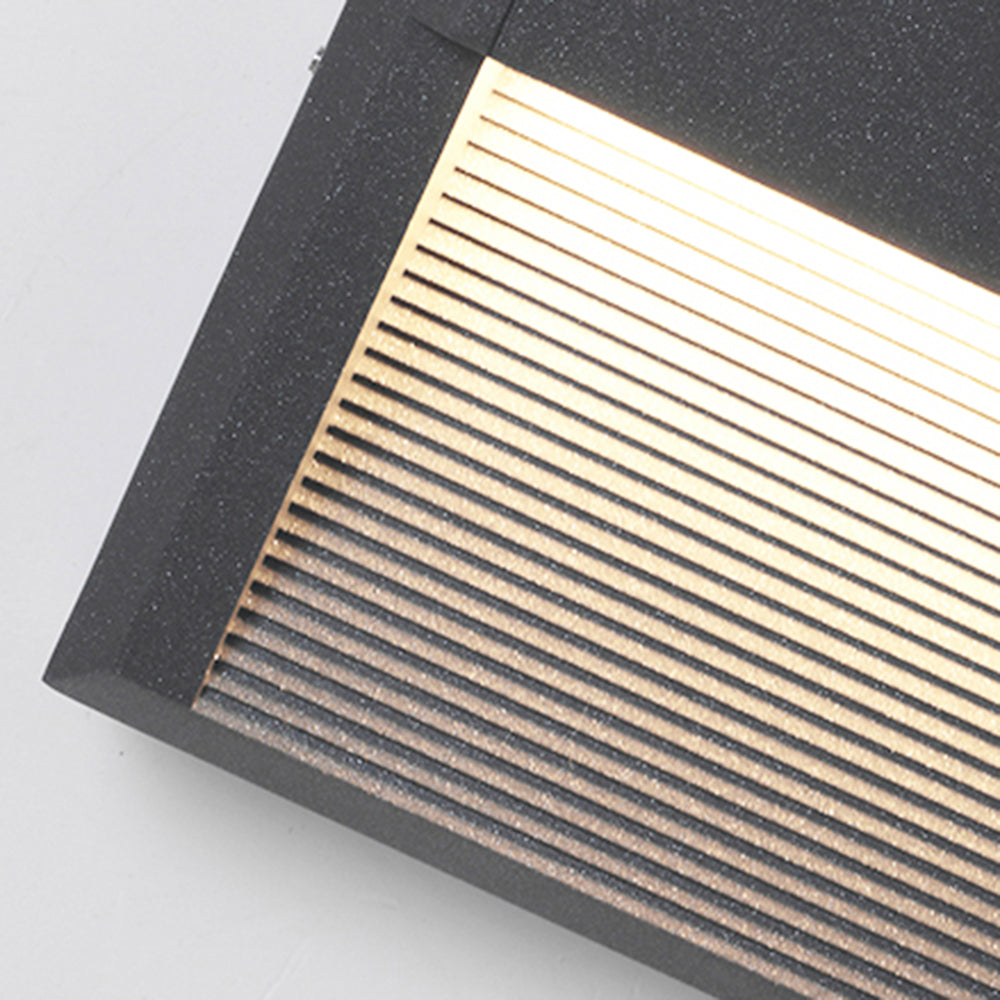 Ray Moderno Redondo Cuadrado Metal Aplique Exterior