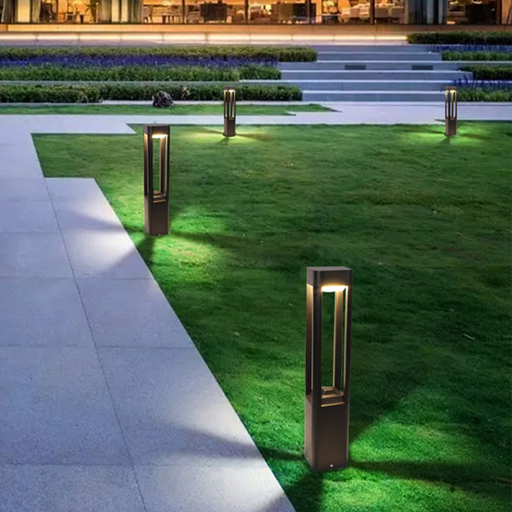 Ray Moderno Lámpara De Pie Exterior Rectangular Metal