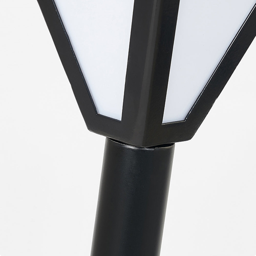 Ray Moderna Cónica Metal Vidrio Solar Lámpara Exterior
