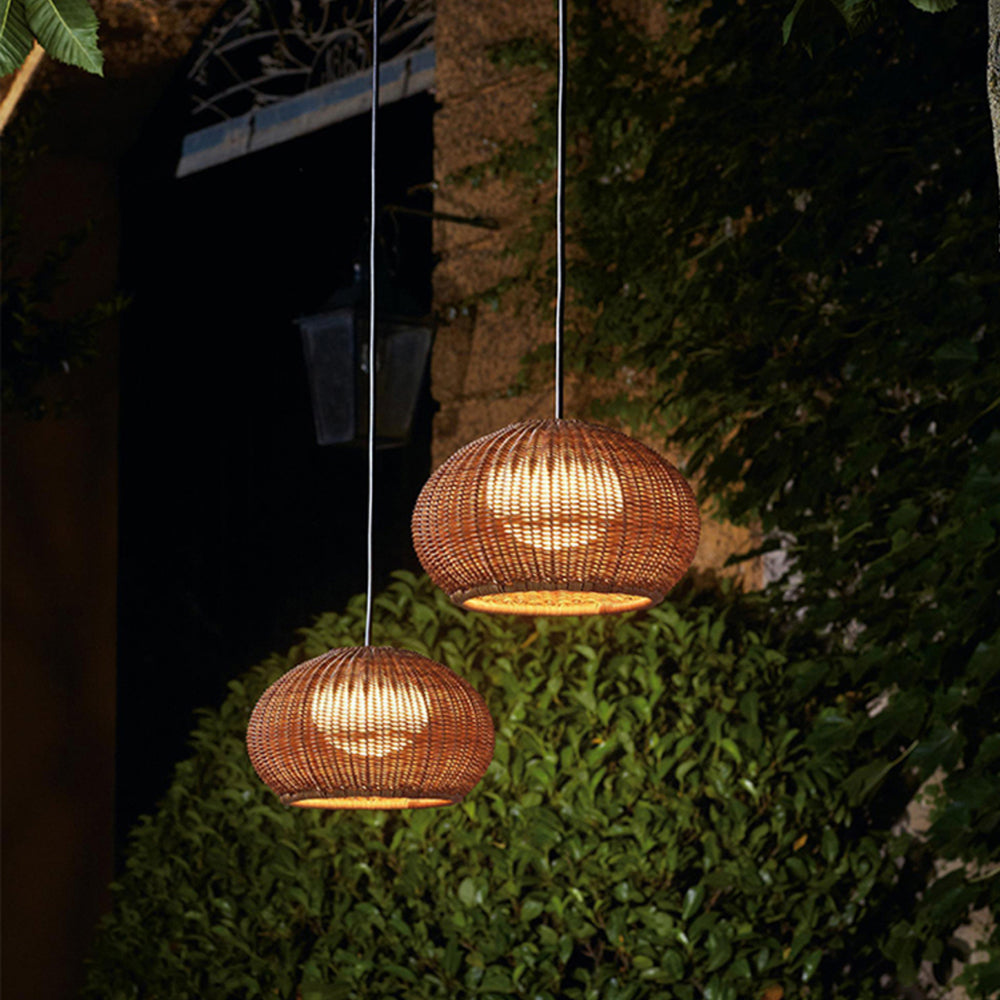 Ray Moderno Lámpara Colgante Exterior Metal Patio