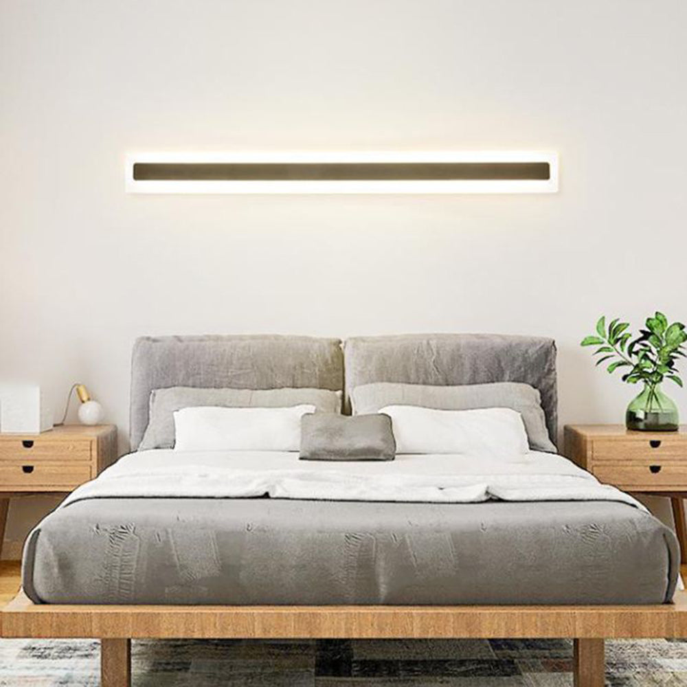 Arisha Minimalista Lineal Metal/Acrílico Aplique de Pared Negro