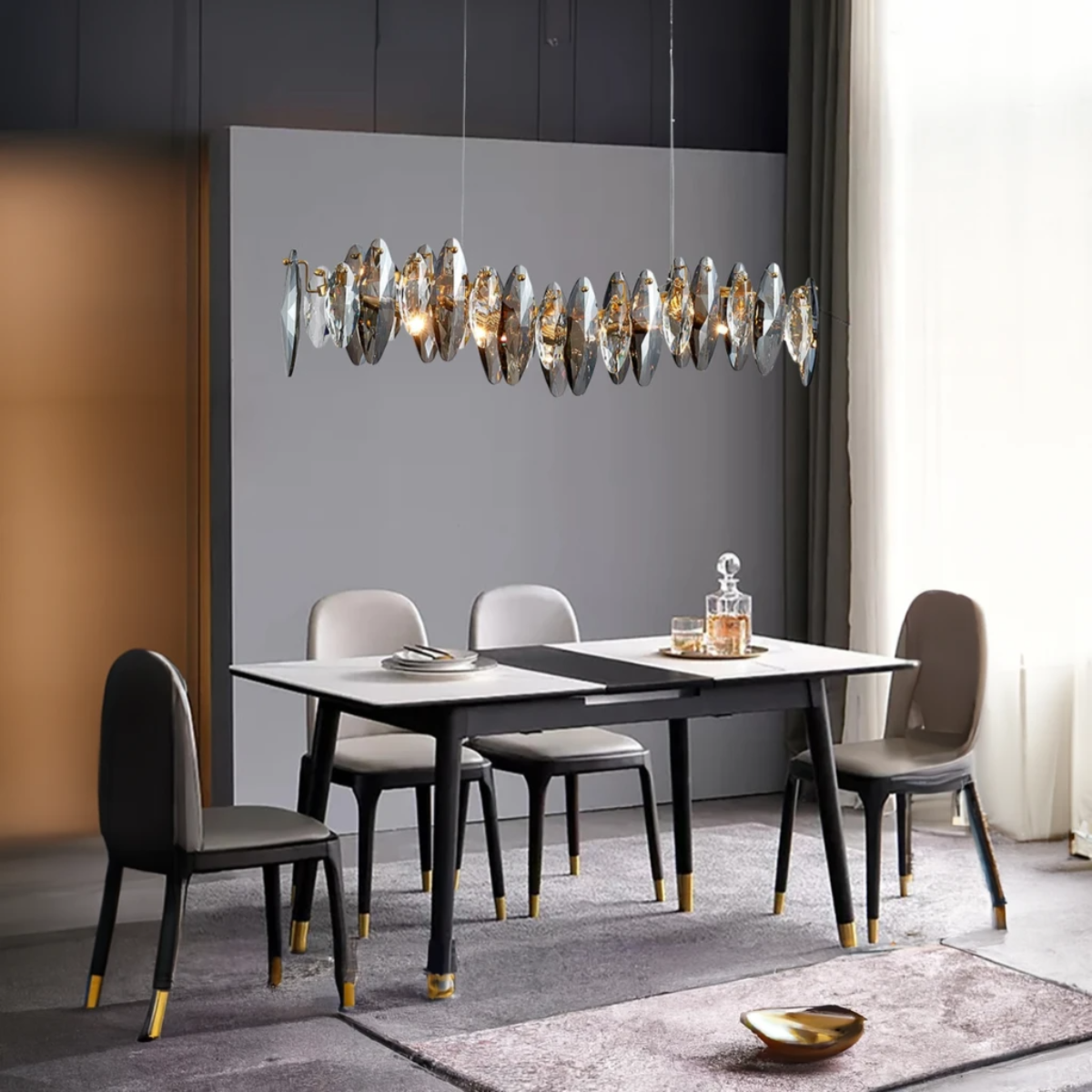Kristy Lujoso Lámparas de Araña Cristal/Metal Oro Salón