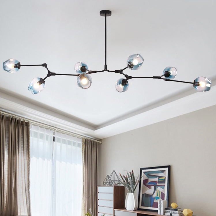 Valentina Diseño Molecular Bola Metal/Vidrio Lámpara Colgante Negra/Doroda