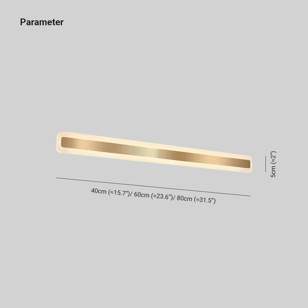 Arisha Moderno Rectangular Metal/Acrílico Aplique de Pared Dorado