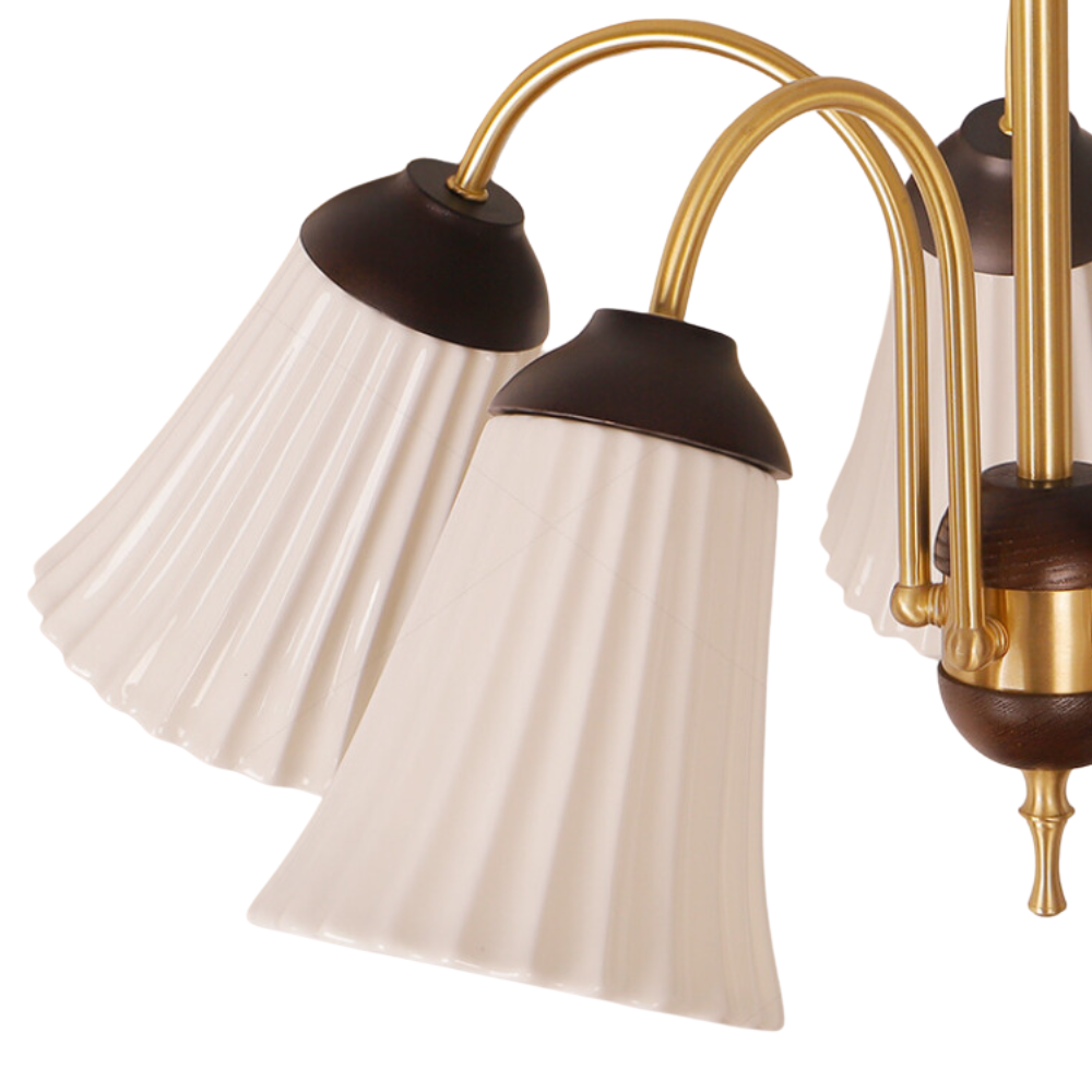 Ray Retro LED Lámparas de araña Oro Metal Comedor/Dormitorio