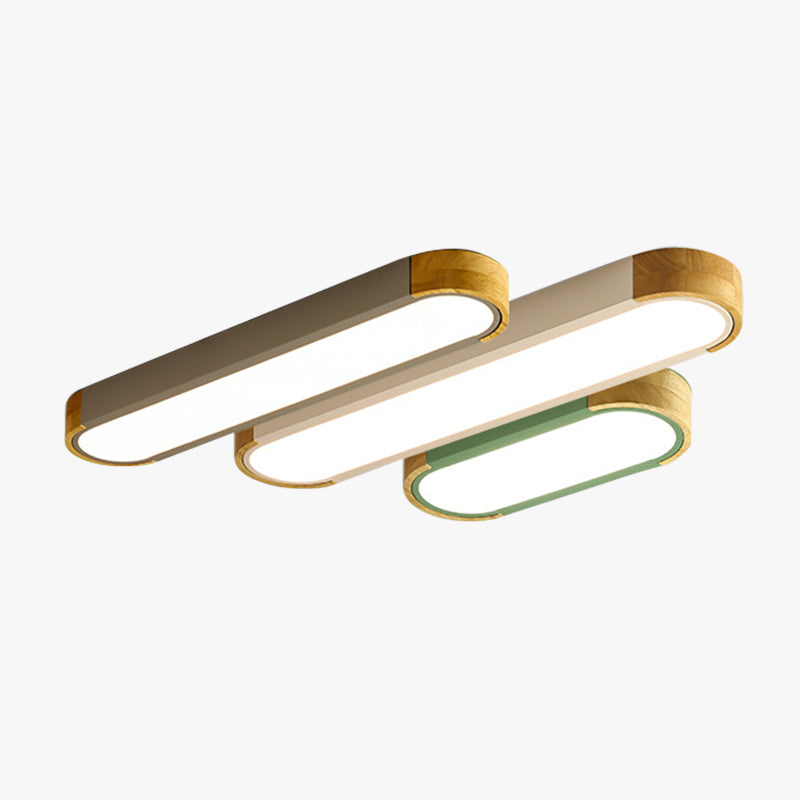Valentina Nordic LED Madera Lámpara de Techo Blanca/Gris/Verde