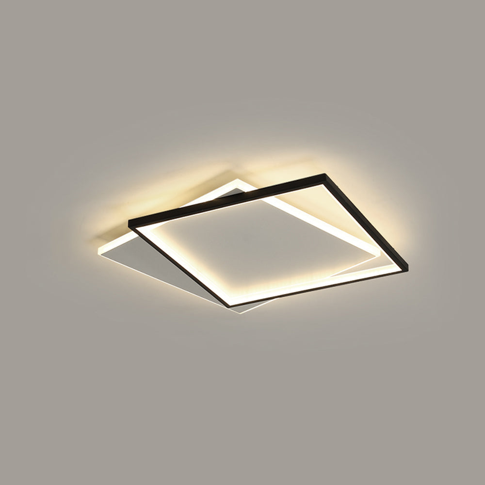 Arisha Minimalista Redonda/Cuadrada Metal Lámpara de Techo Negro