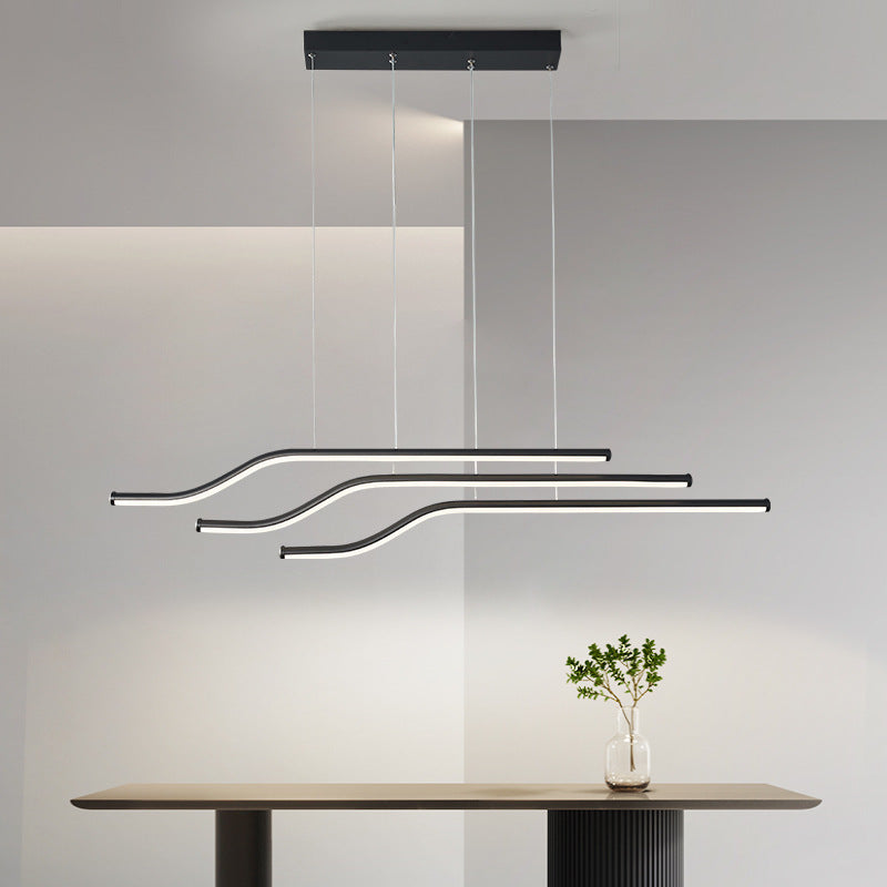 Arisha Minimalista Lineal Metal Lámpara Colgante Blanca/Negra