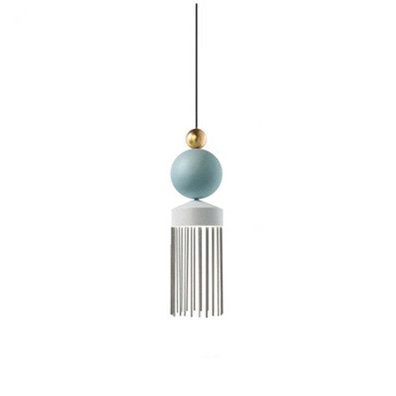 Valentina Moderna Geométrica Metal Lámpara Colgante Azul/Gris