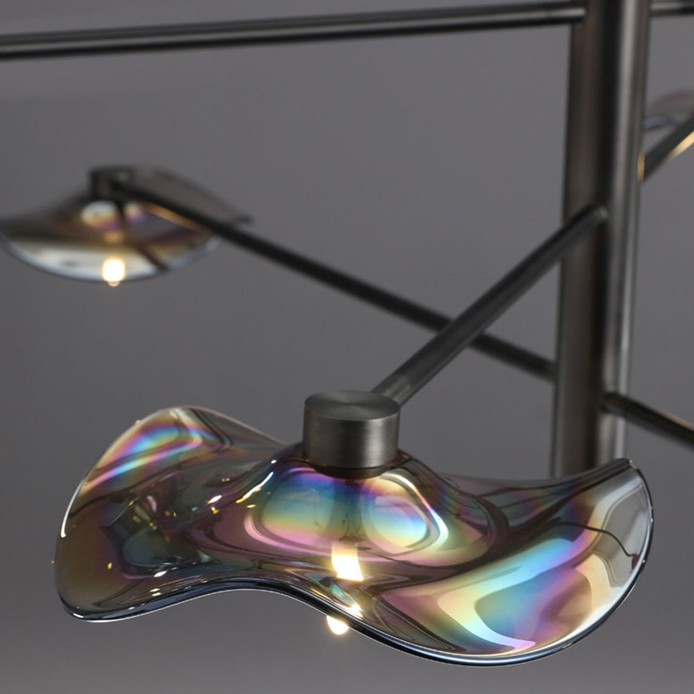 Arisha Moderna Decorativa Metal/Vidrio Lámpara Colgante Transparente/Multicolor