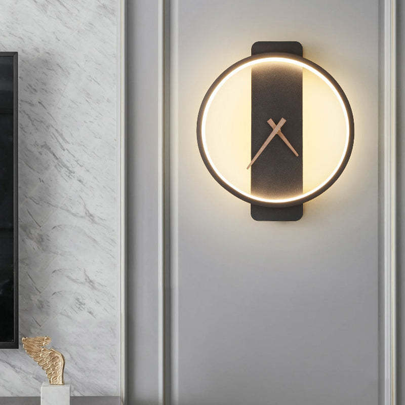 Nordic Decorativo Reloj Metal Aplique de Pared Dorado/Negro