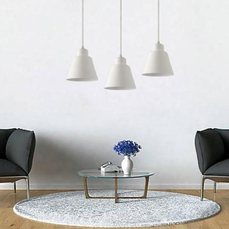 Arisha Minimalista Cónica Metal/Madera Lámpara Colgante Negra/Blanca