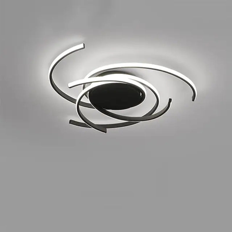 Arisha Moderna Lineal Metal Lámpara de Techo Blanca/Negra