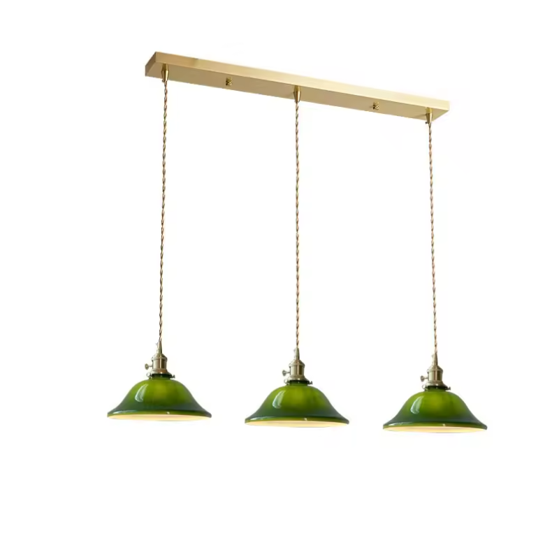 Valentina Vintage LED Lámpara Colgante Verde Metal Vidrio Dormitorio