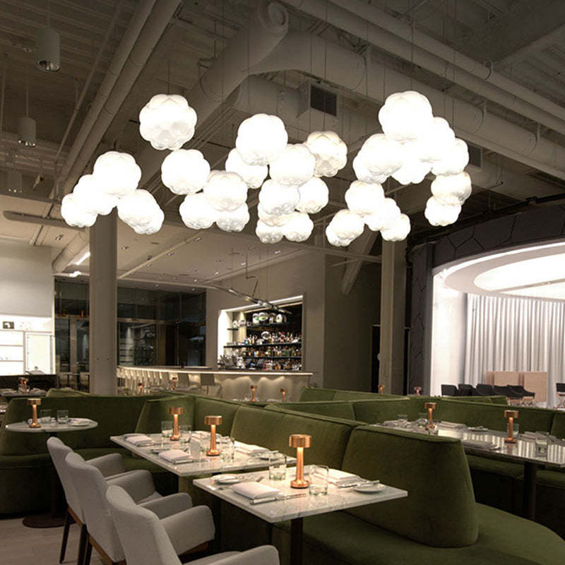 Arisha Moderna Nube Vidrio Lámpara Colgante Blanca