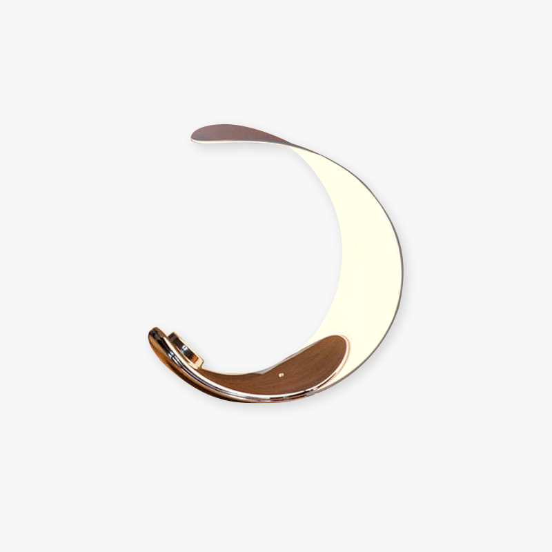 Aria Moderna Diseño Luna Metal Lámpara de Mesa Dorada